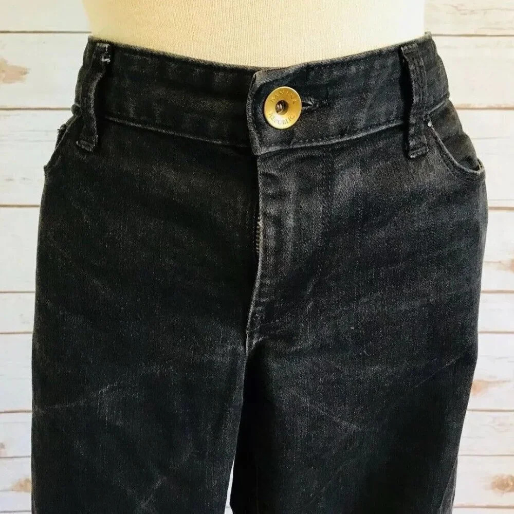 BANANA REPUBLIC Women Low Rise Skinny Leg Black Casual Jeans Pants Size 27 - Picture 2 of 12